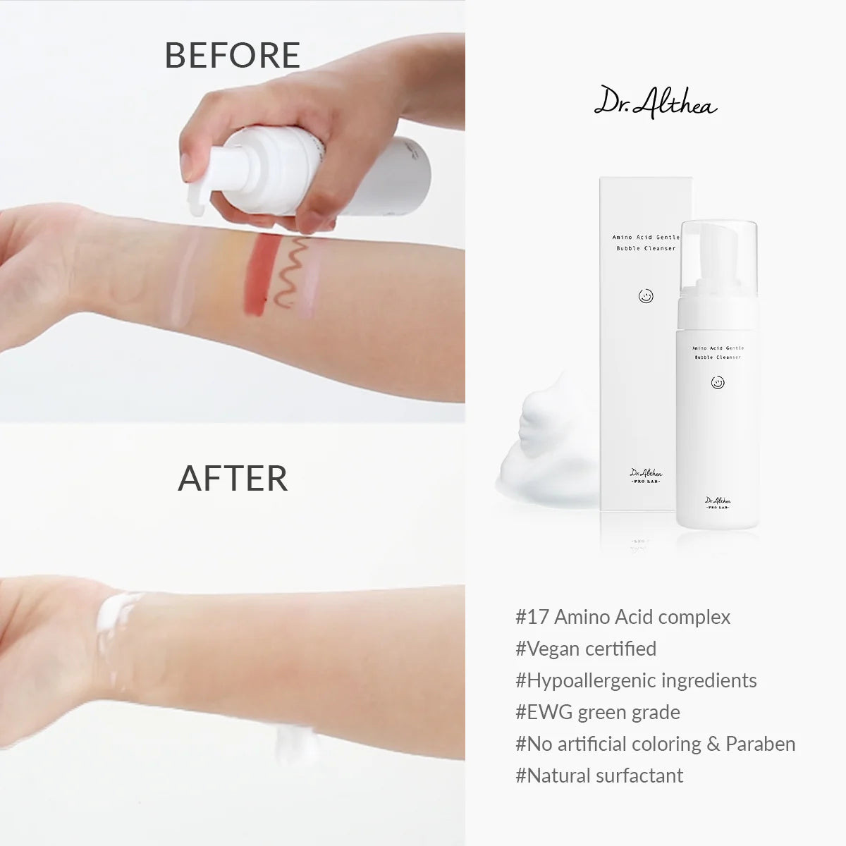 Dr. Althea - Amino Acid Gentle Bubble Cleanser 140ml - Tūfiti