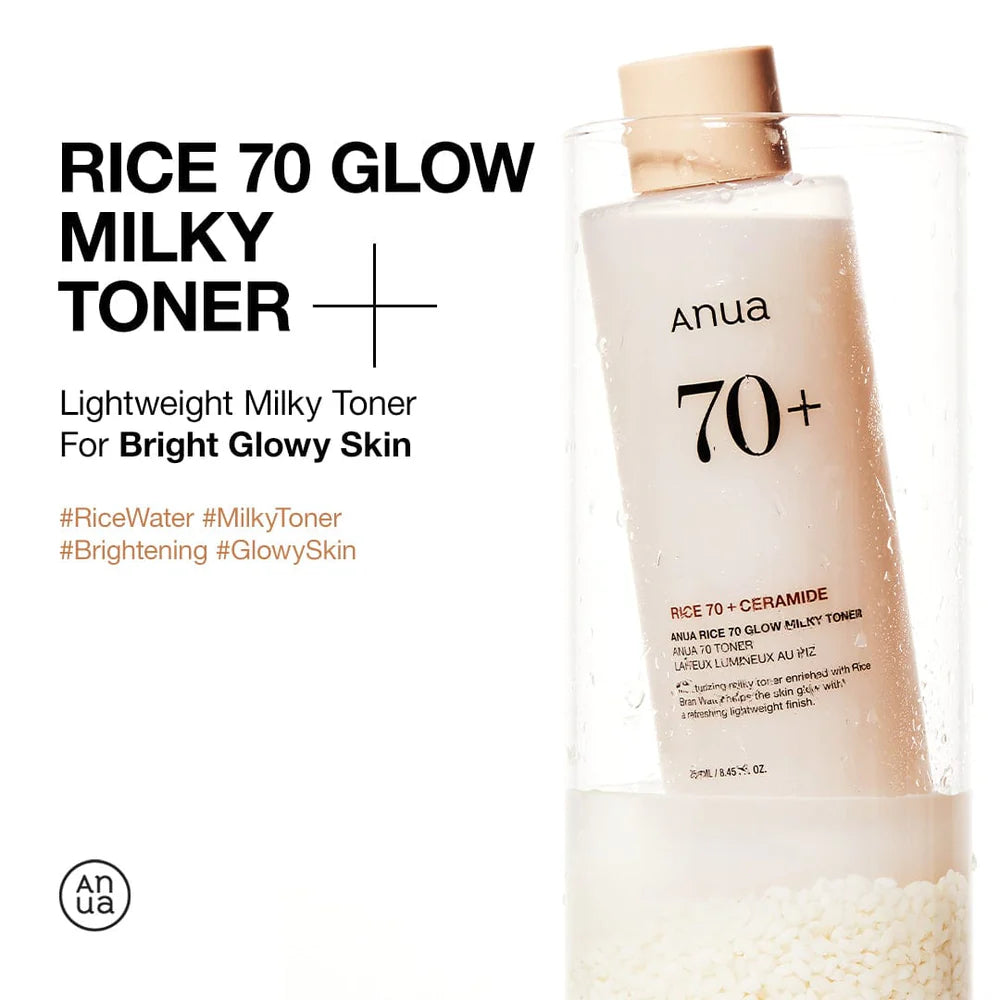 ANUA - Rice 70 Glow Milky Toner - 250ml - Tūfiti