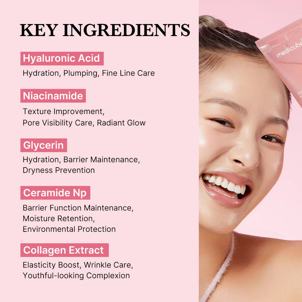 Medicube: Collagen Night Wrapping Peel Off Mask - Firming Night Mask - 75ml - Tūfiti