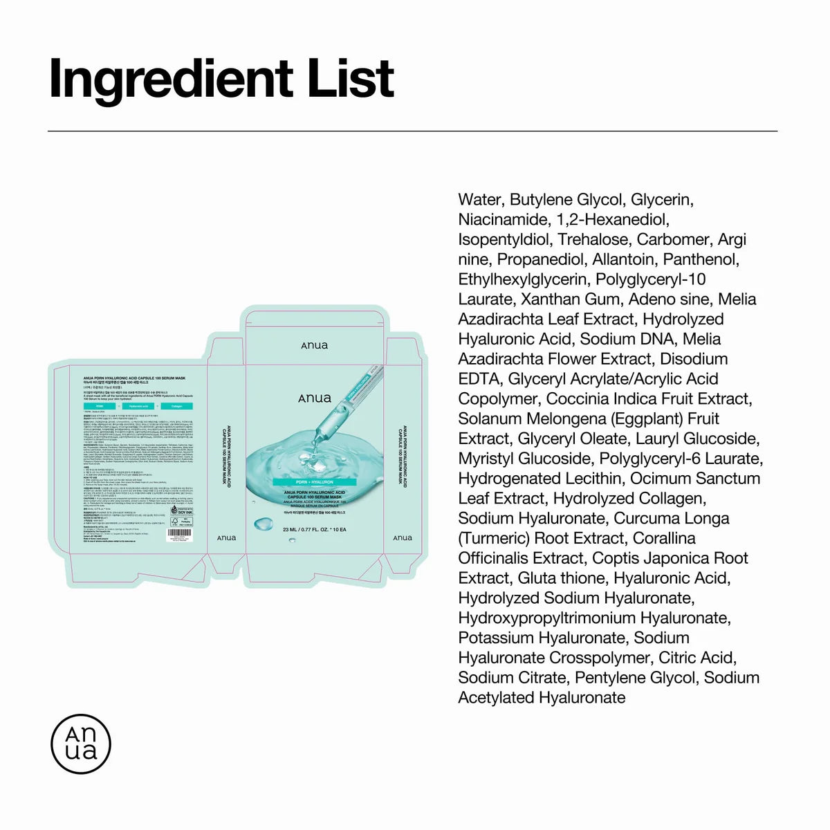 Anua - PDRN Hyaluronic Acid Capsule 100 Serum Mask, 23ml - Tūfiti