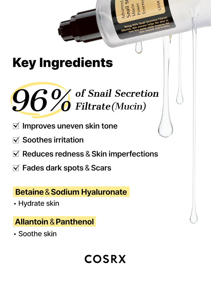 Advanced Snail 96 Mucin Power Essence 100ml - Tūfiti