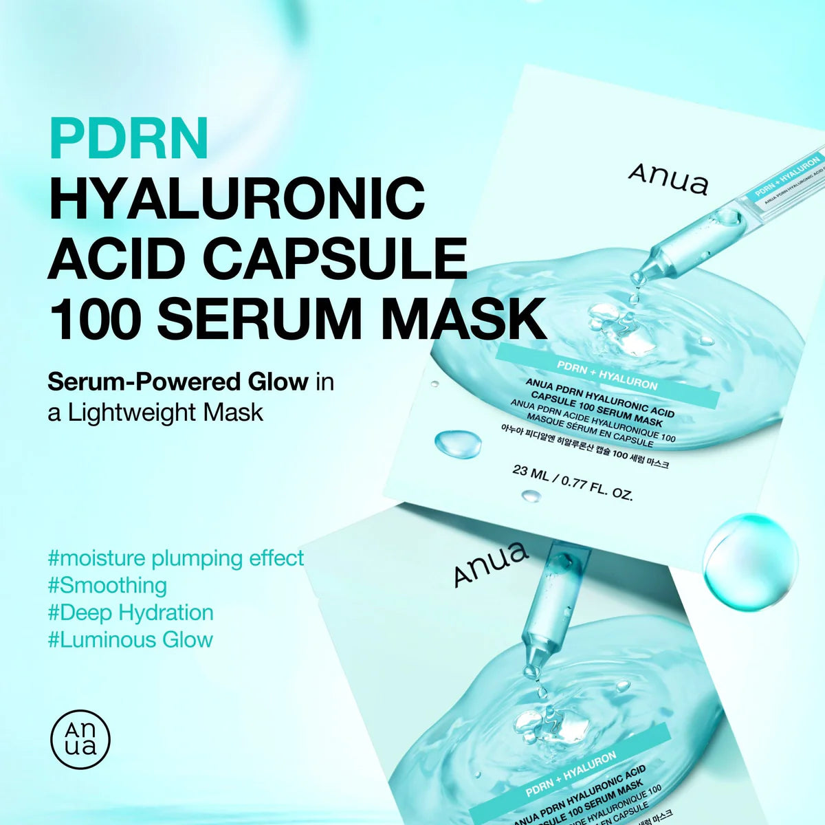 Anua - PDRN Hyaluronic Acid Capsule 100 Serum Mask, 23ml - Tūfiti