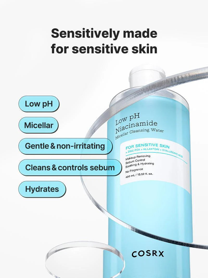 COSRX - Low pH Niacinamide Cleansing Water - Low pH Niacinamide Micellar Water - 100ml - Tūfiti