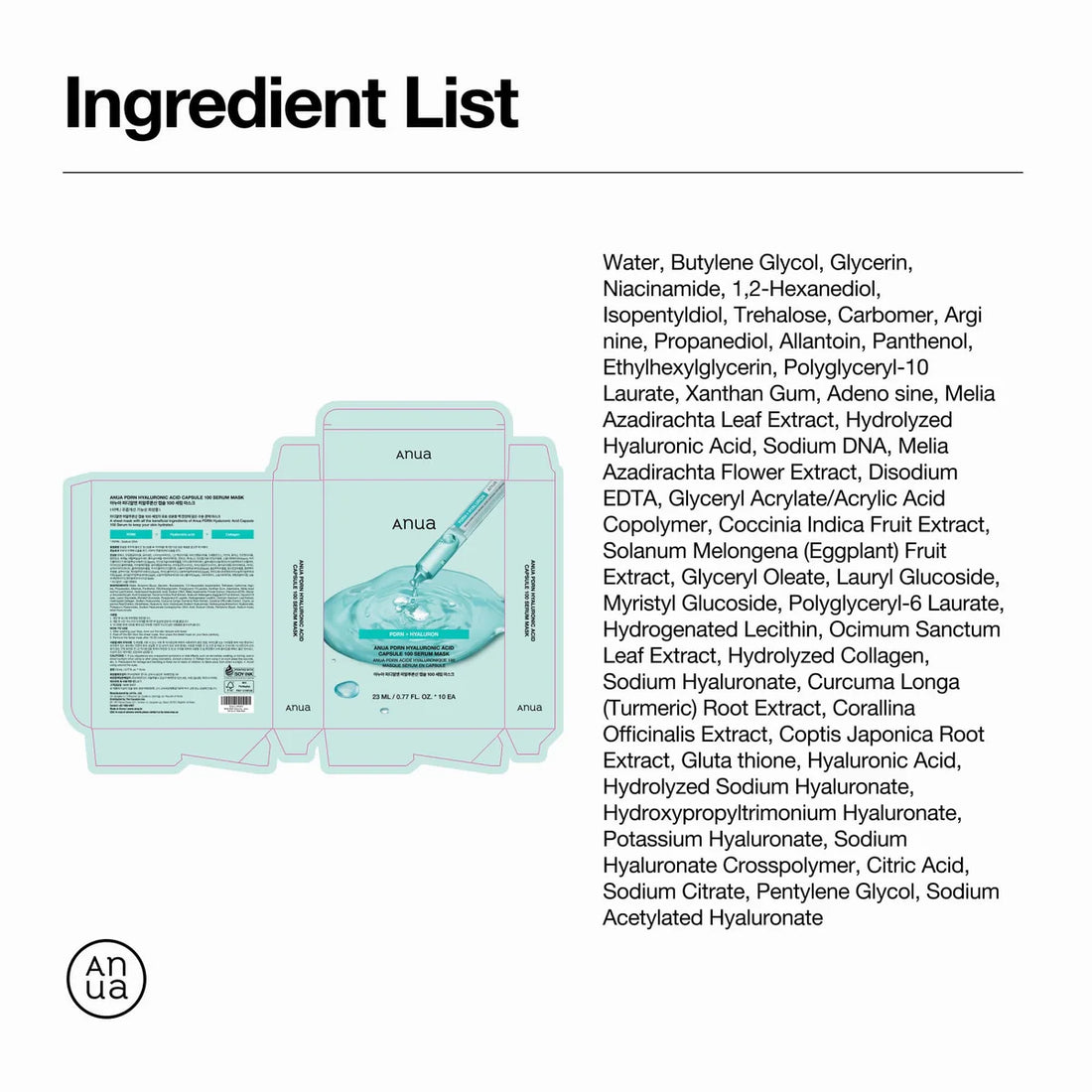 Anua - PDRN Hyaluronic Acid Capsule 100 Serum Mask, 23ml - Tūfiti