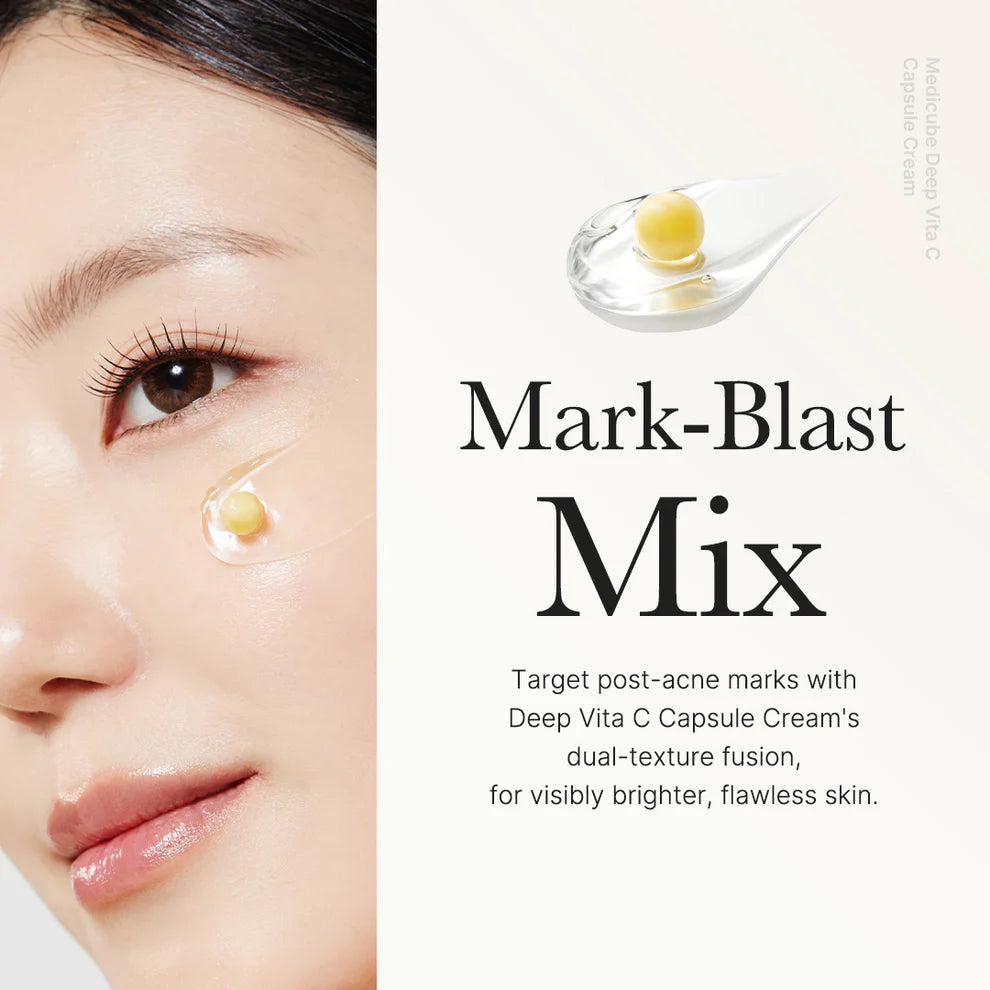 Medicube: Deep Vita C Capsule Cream - Brightening and Firming Face Cream - 55g - Tūfiti
