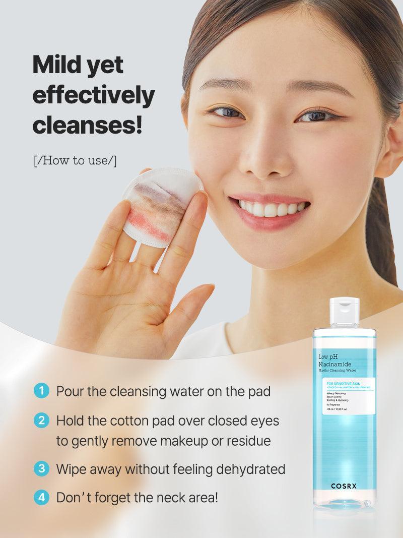 COSRX - Low pH Niacinamide Cleansing Water - Low pH Niacinamide Micellar Water - 100ml - Tūfiti