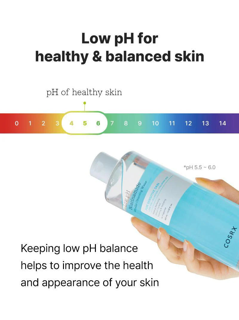 COSRX - Low pH Niacinamide Cleansing Water - Low pH Niacinamide Micellar Water - 100ml - Tūfiti