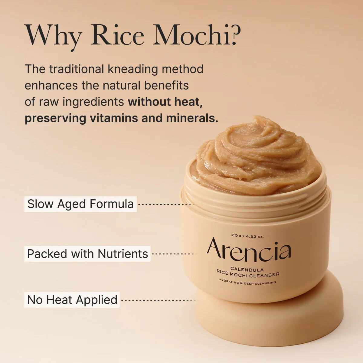 Arencia - Fresh Calendula Mochi Cleanser, 120g - Tūfiti