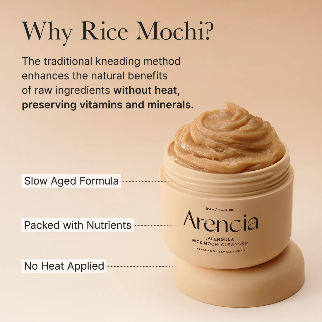 Arencia - Fresh Calendula Mochi Cleanser, 120g - Tūfiti