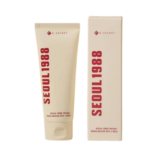 K-SECRET - SEOUL 1988 Cream : Snail Mucin 93% + Rice - 100ml - Tūfiti