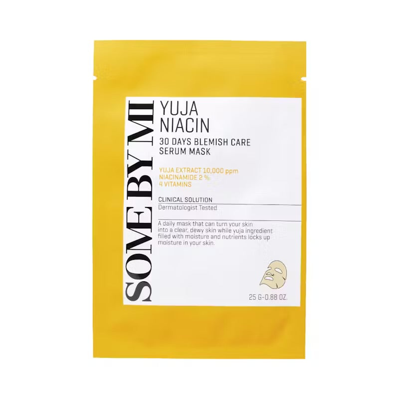 Some By Mi- Yuja Niacin 30 Days Blemish Care Serum Mask- 1pcs - Tūfiti