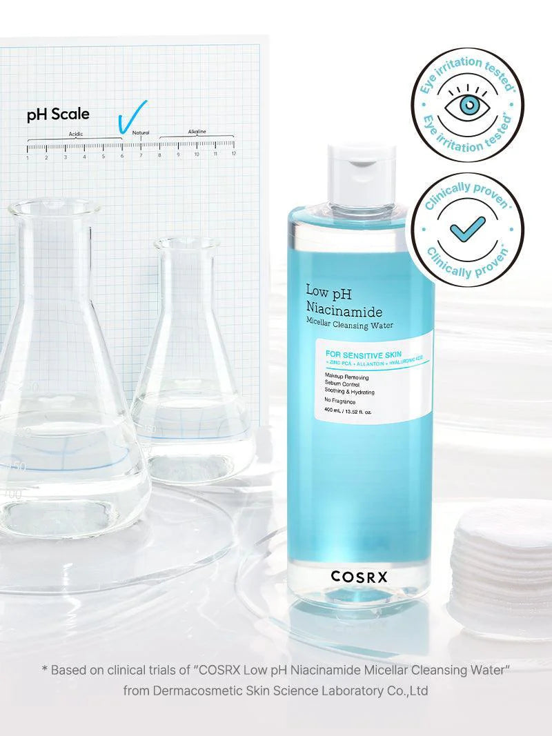 COSRX - Low pH Niacinamide Cleansing Water - Low pH Niacinamide Micellar Water - 100ml - Tūfiti