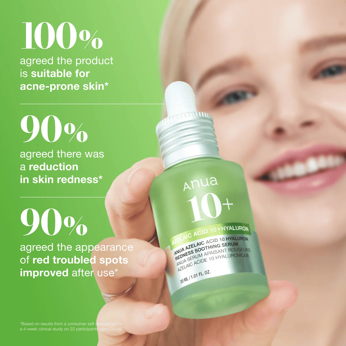 Anua – Azelaic Acid 10 Hyaluron Redness Soothing Serum, 30ml