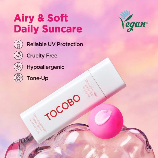 Tocobo - Vita Tone Up Sun Cream SPF50+ PA++++ - Toning Cream with Filter - 50ml - Tūfiti