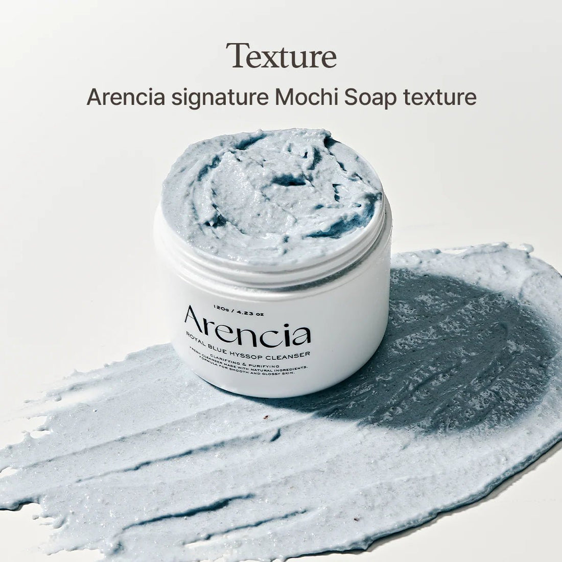 Arencia - Fresh Blue Hyssop Rice Mochi Cleanser, 120g - Tūfiti