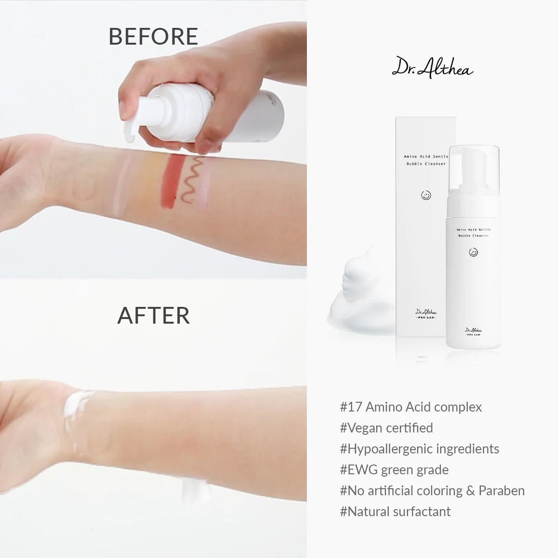 Dr. Althea - Amino Acid Gentle Bubble Cleanser 140ml - Tūfiti