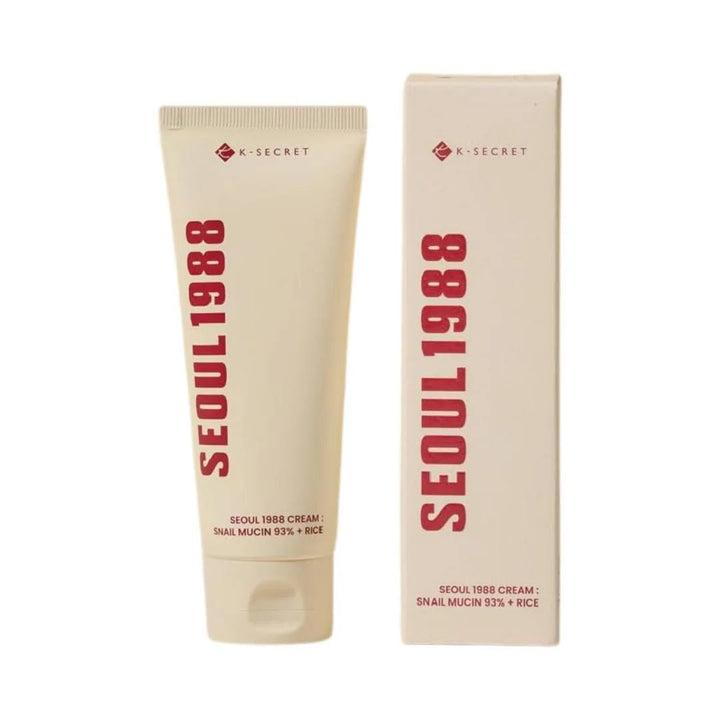 K-SECRET - SEOUL 1988 Cream : Snail Mucin 93% + Rice - 100ml - Tūfiti