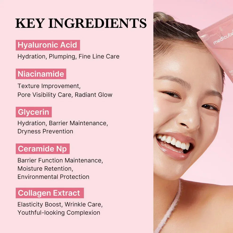 Medicube: Collagen Night Wrapping Peel Off Mask - Firming Night Mask - 75ml - Tūfiti
