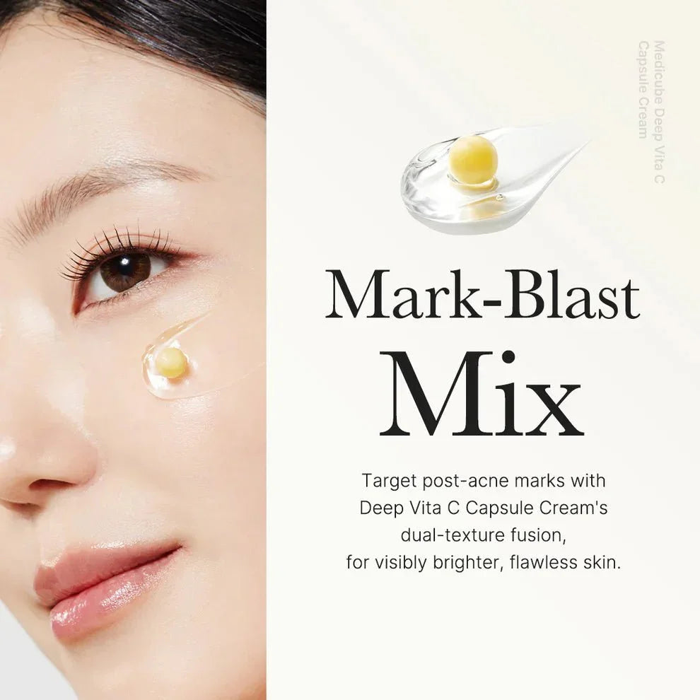 Medicube: Deep Vita C Capsule Cream - Brightening and Firming Face Cream - 55g - Tūfiti